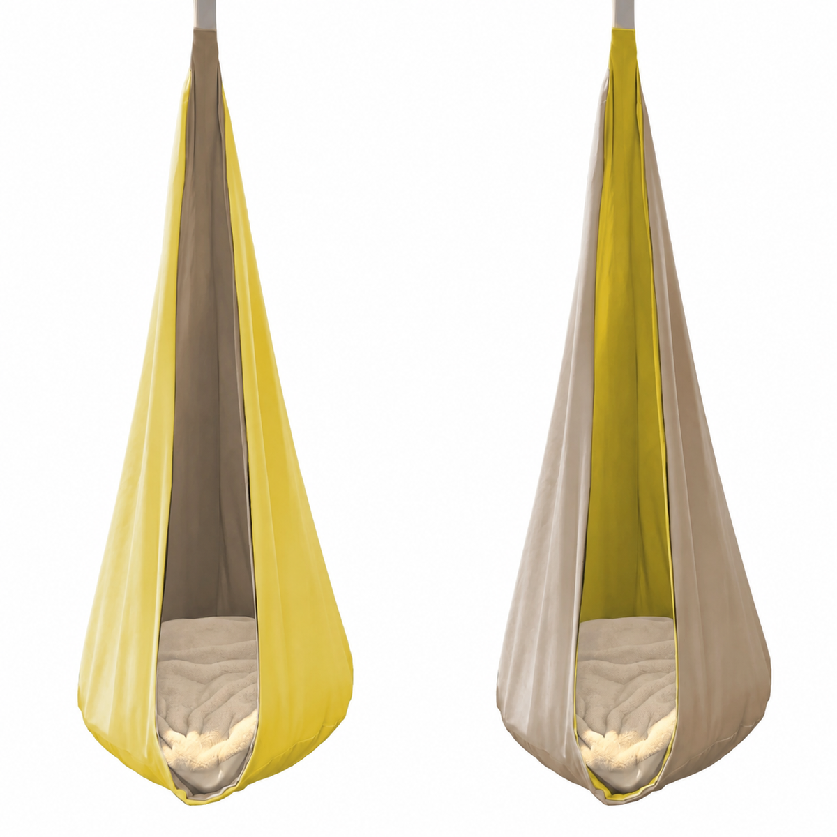 Indoor Hanging Cocoon Chair – Reversible Sensory Seat
