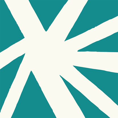 Sur La Mur Shine wallpaper for playrooms featuring a modern abstract design in teal and white