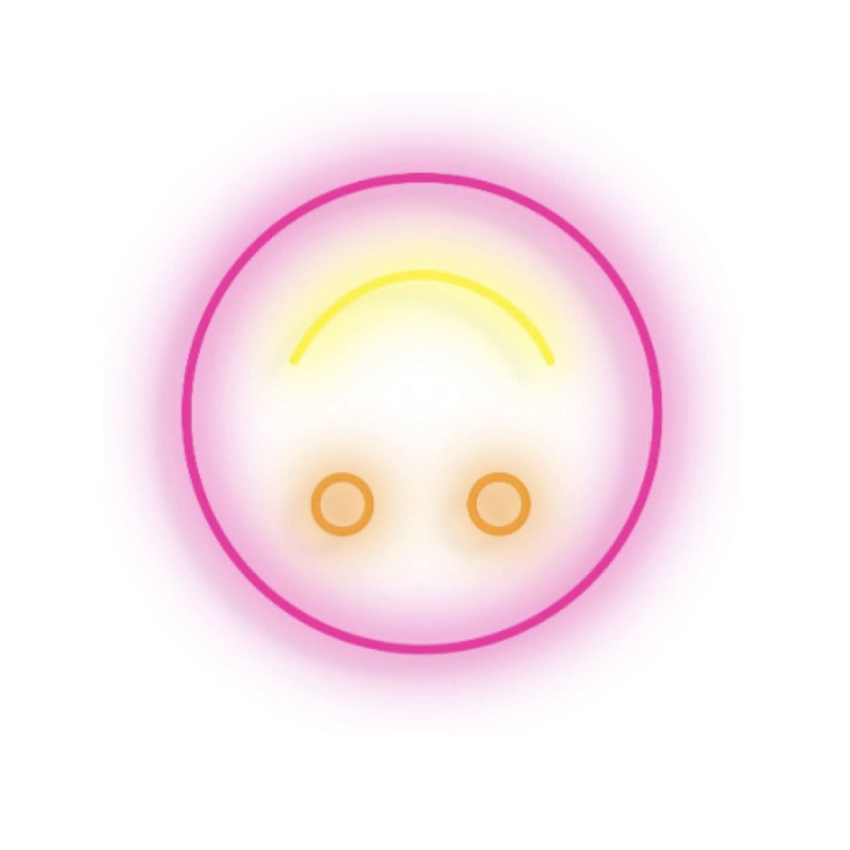 Smiley face neon sign for playroom by Brite Lite Tribe, featuring vibrant colors and soft glow