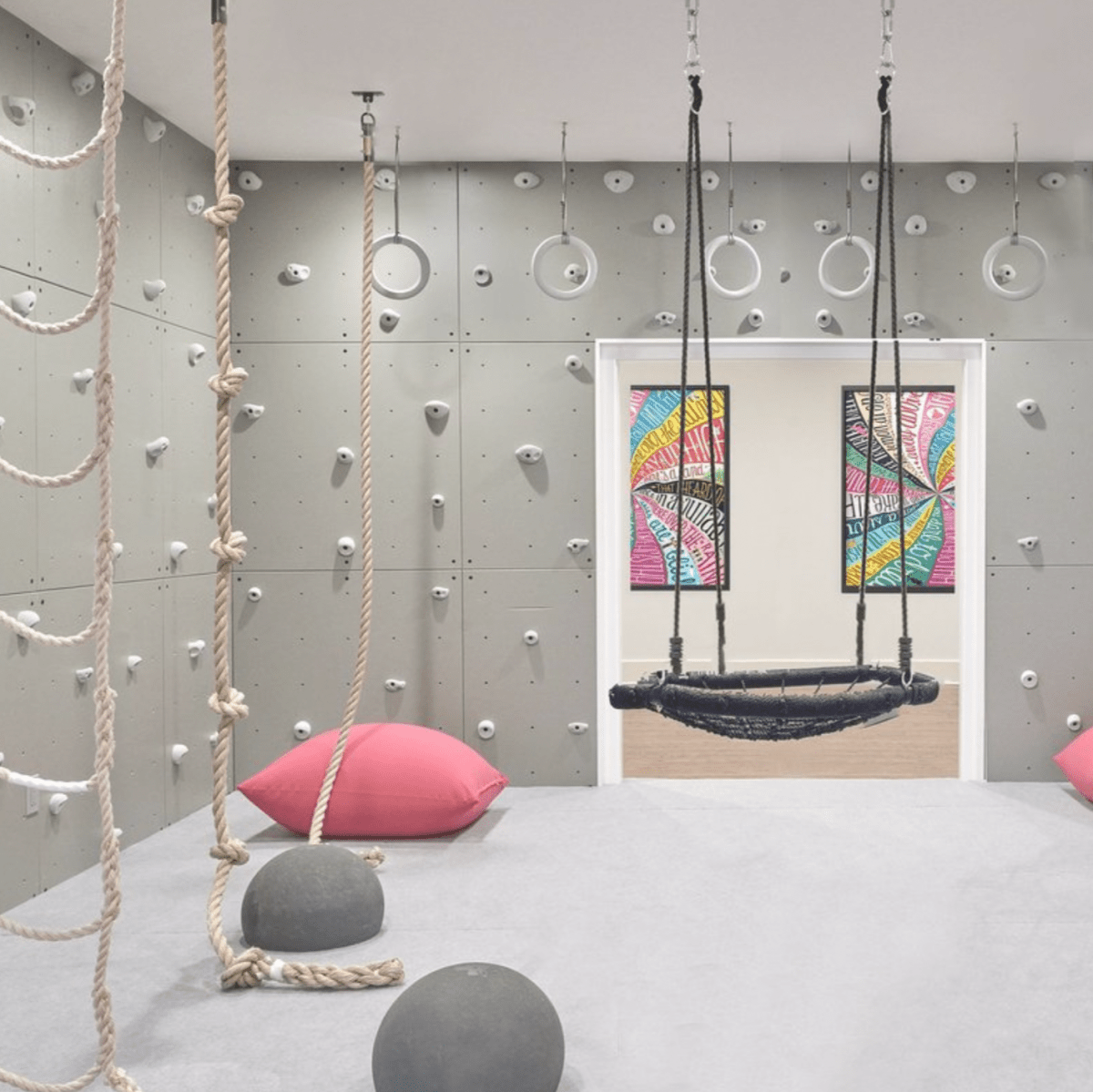 Square Rock Wall Panel + FLAT FRAME - Smart Playrooms