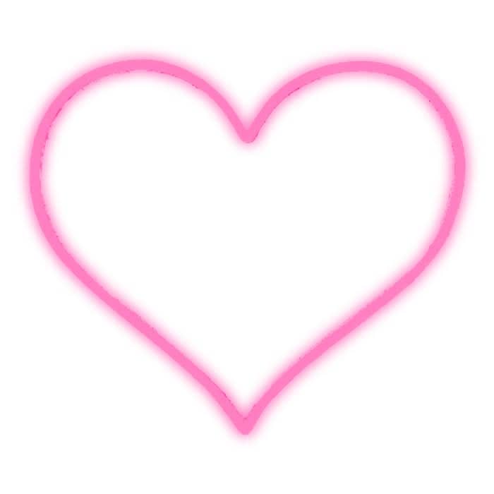 Sweet heart neon sign in pink with a glowing effect for home decor and special occasions