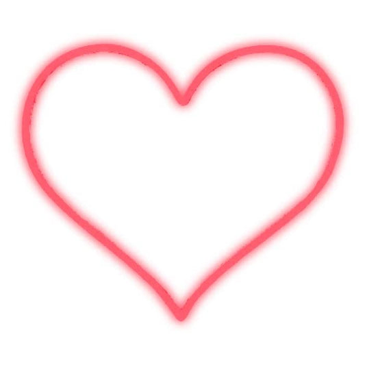 Sweet heart neon sign in bright pink color for home decor and party events