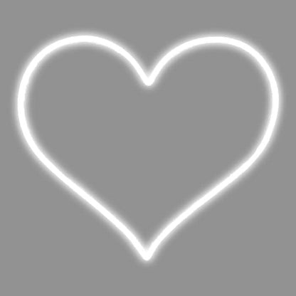 Sweet heart neon sign in bright white light ideal for home or party décor