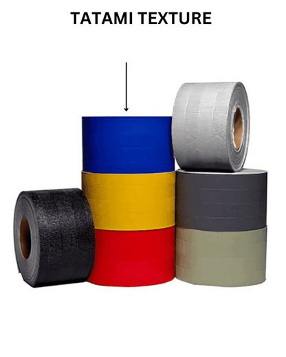 Assorted tatami vinyl floor mat tape rolls in various colors for secure floor installations