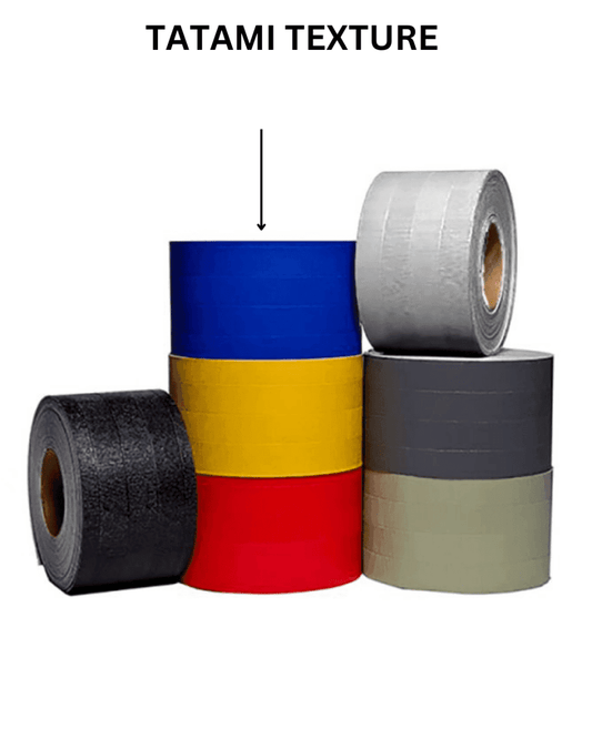 Assorted tatami vinyl floor mat tape rolls in various colors for secure floor installations