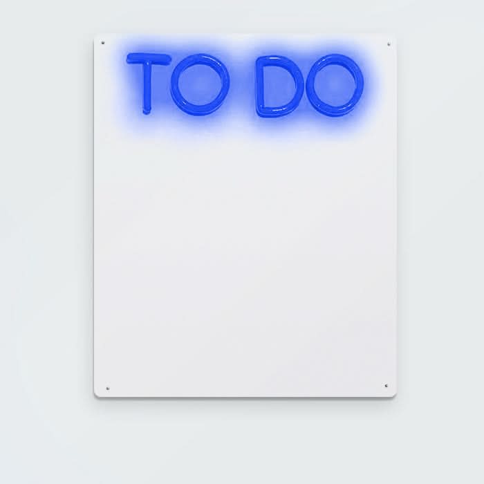 Brite Lite Tribe Neon 'To Do' Dry Erase Board for Kids with a Bright Blue Glow