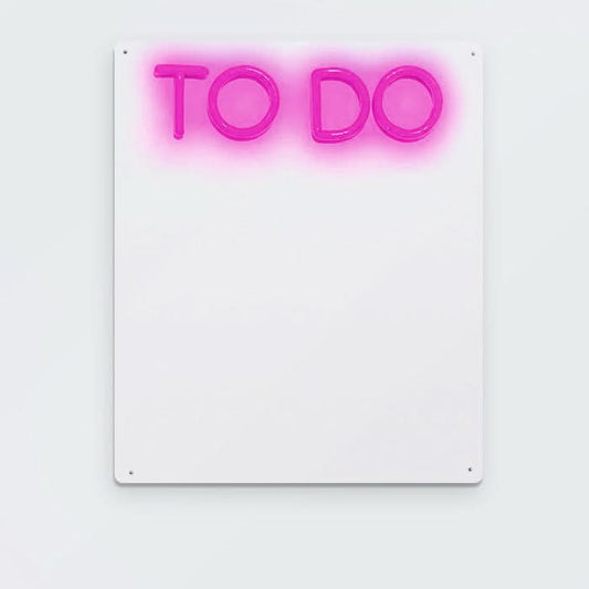 Brite Lite Tribe Neon Sign featuring a pink 'TO DO' for a fun to do dry erase board for kids