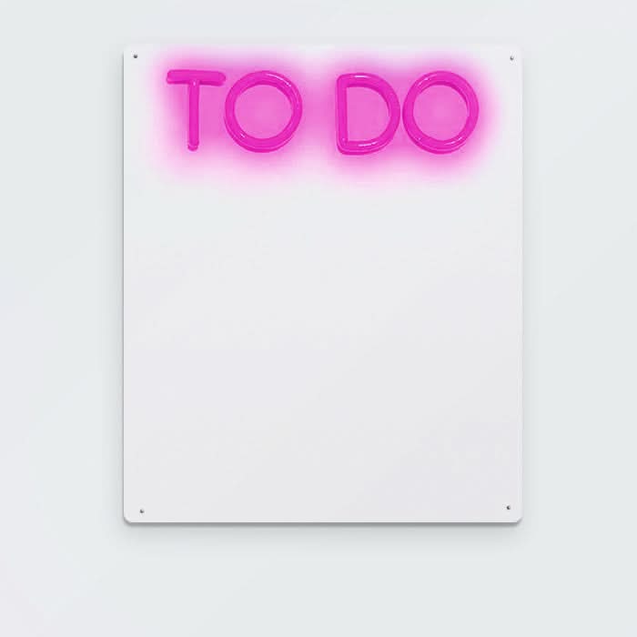 To Do Dry Erase + Neon Sign - Smart Playrooms
