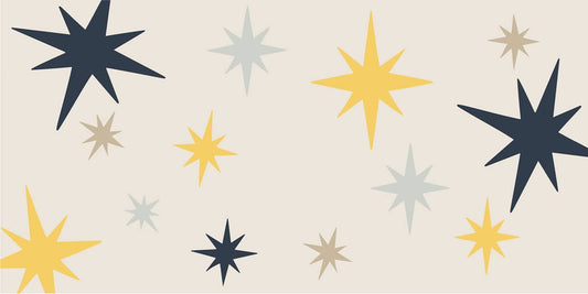 Sur La Mur twinkle star ceiling decals in various colors for a whimsical home decor touch