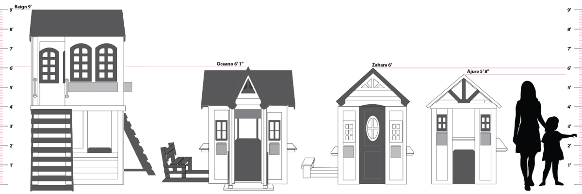 Two Story Playhouse + Custom Color - Smart Playrooms