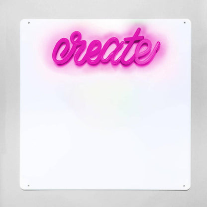 Brite Lite Tribe Neon Sign 'Create' with Dry Erase Board Set for Kids for Fun and Creative Messaging