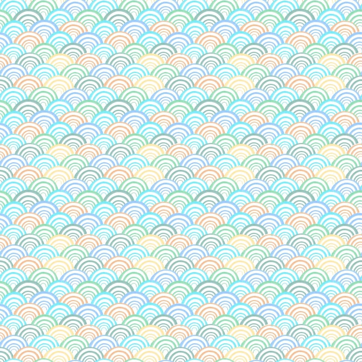 Sur La Mur watercolor rainbow wallpaper featuring a pastel wave pattern for vibrant decor