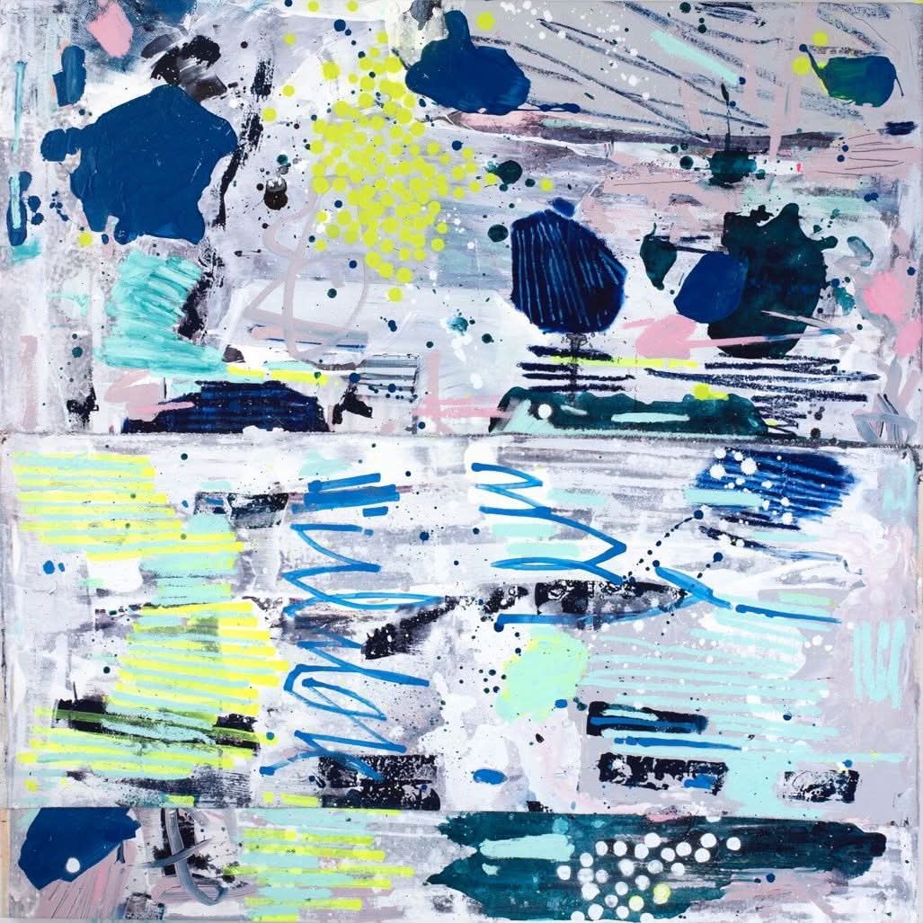 Colorful abstract wallpaper for kids room featuring vibrant patterns and playful designs