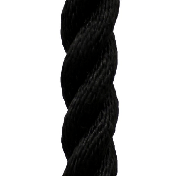 Durable black rope suitable for climbing cargo net for playroom activities and outdoor fun