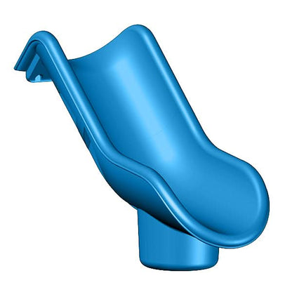 Dunrite blue straight indoor slide for playroom designed for safe and fun playtime activities