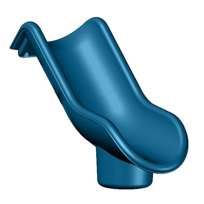 Dunrite straight indoor slide for playroom in vibrant blue color, designed for safe indoor play