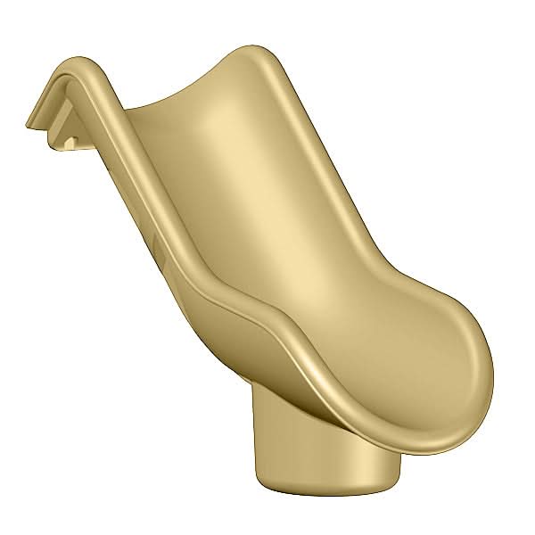 Dunrite straight indoor slide for playroom in a smooth gold finish, perfect for children's play areas