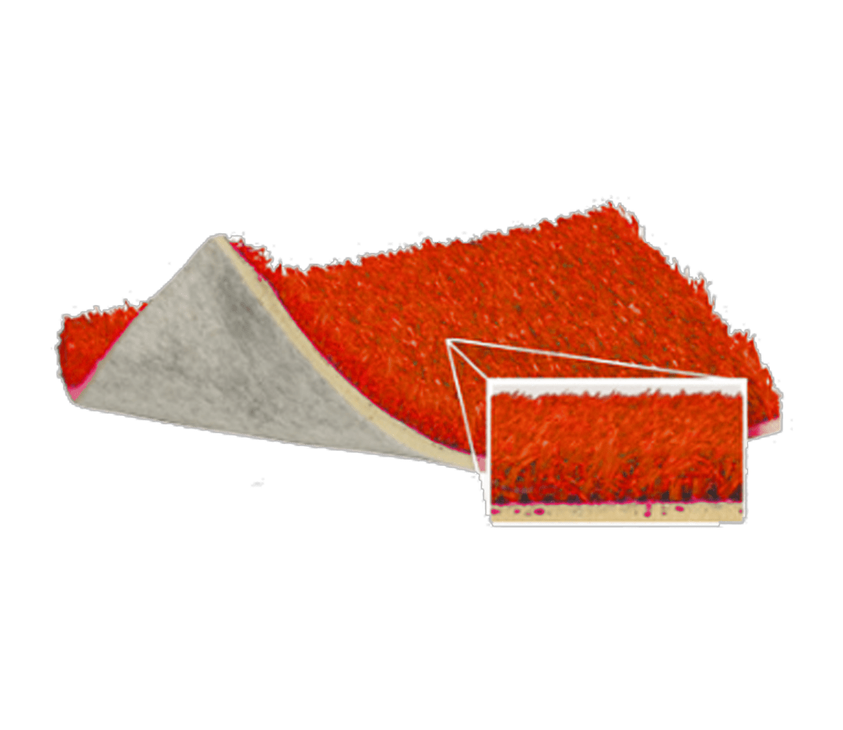 Dollamur sensory playroom turf in vibrant red, ideal for creating engaging play environments
